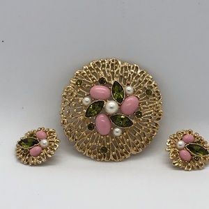 Sarah Coventry Brooch and Earrings